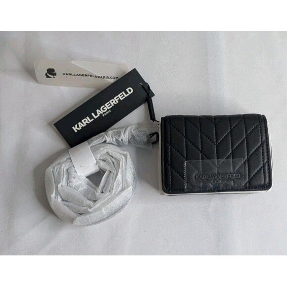Karl Lagerfeld Handbags - Karl Lagerfeld Paris - Nicolette Cardholder, Small, Black, Rainbow, NWT